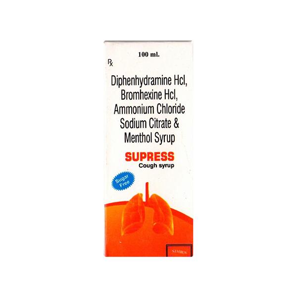 SUPRESS Sugar Free COUGH Syrup 100ml - Cough And Cold-Cou
