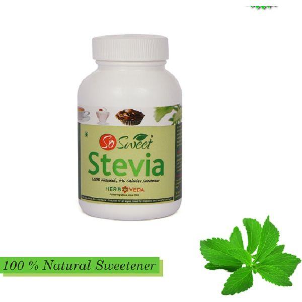 So Sweet 100% Natural Sugarfree Sweetener Pure Stevia Extract Powder 100 gm - Sugar Substitutes (Fitness)