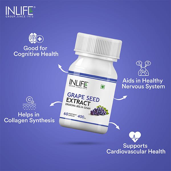 INLIFE Grape Seed Extract Capsules 60's - Vital Health