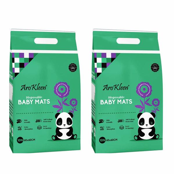 Netmeds | AroKleen Disposable Baby Mats (60 x 60 cm) (Pack of 2 x 10's) 1's