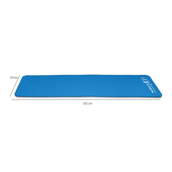MuscleXP (10 mm) Thick NBR Material Yoga Mat - (Blue) 1's - Workout Essentials