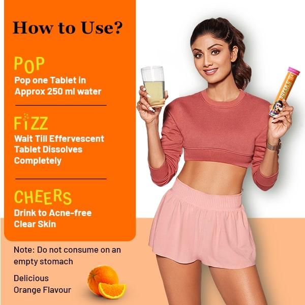 Chicnutrix Super C - Amla Extract and Zinc with Natural Vitamin C Effervescent Tablet - Orange Flavour 20's - Vitamin C