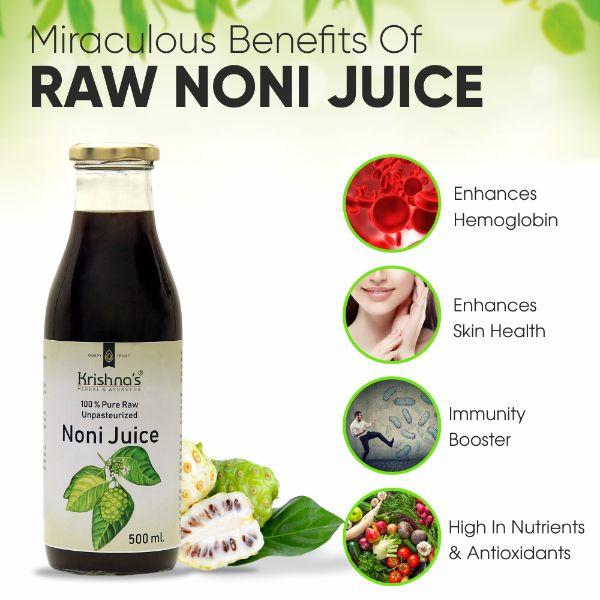 Krishna's Herbal & Ayurveda Raw Noni Juice 500 ml - Ayurvedic Juices