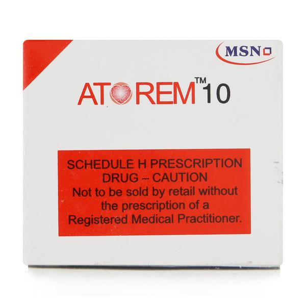 Atorem 10mg Tablet 10'S - High Cholesterol-Dys