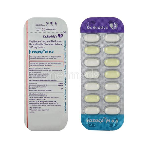 Vozuca M 0.3mg Tablet 14'S - Diabetes-Ant