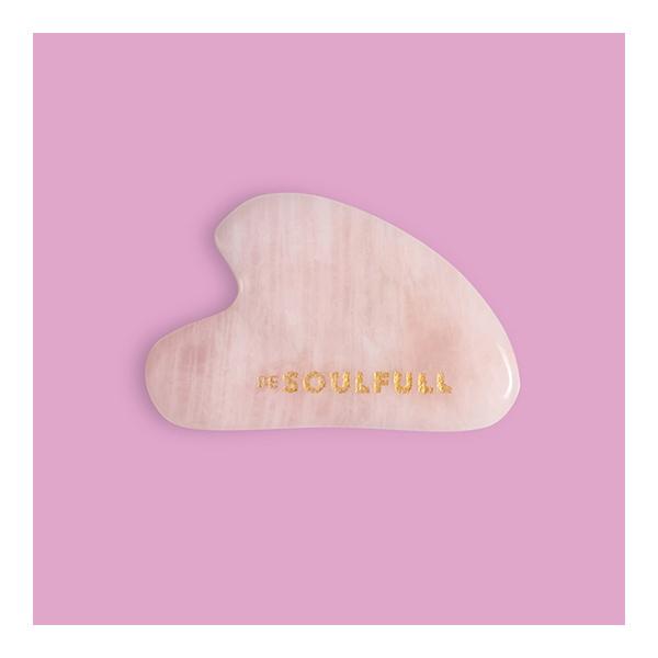 Be Soulfull Gua Sha Face Massaging Stone - Natural Rose Quartz 155 gm - Massagers
