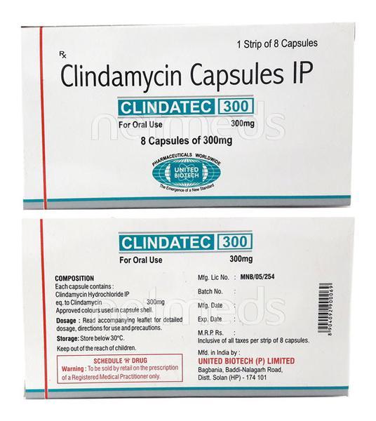 Clindatec 300mg Capsule 8'S - Bacterial Infections-OAB