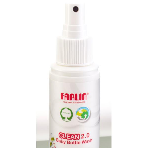 Farlin Clean 2.0 Baby Bottle Wash Liquid 100 ml - Baby Safety