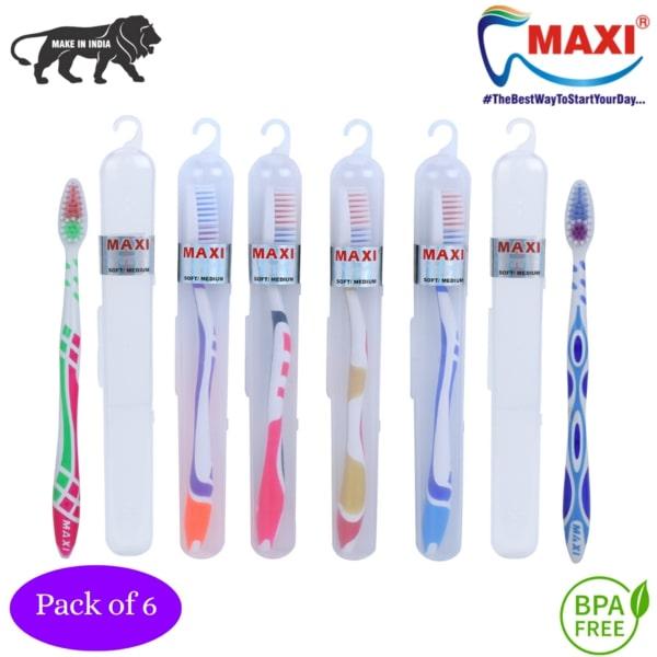 MAXI Travel Pack Toothbrush - Soft 6's