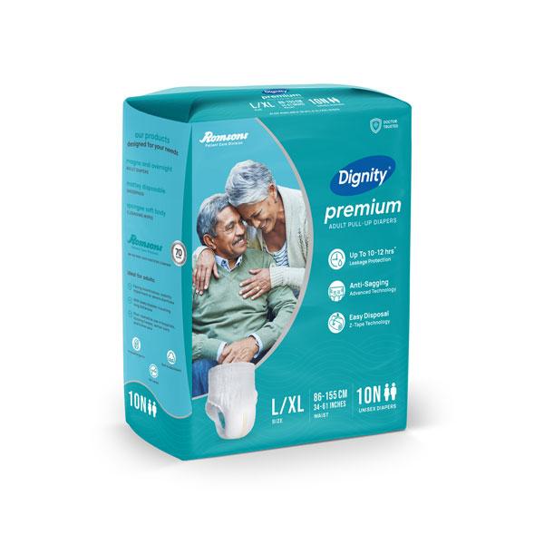 Dignity Premium Pull up Adult DIapers (L/XL) 10's - Adult Diapers & Pads
