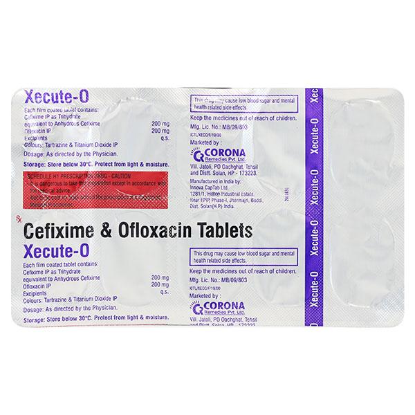 Xecute O Tablet 10'S - Bacterial Infections-Cep