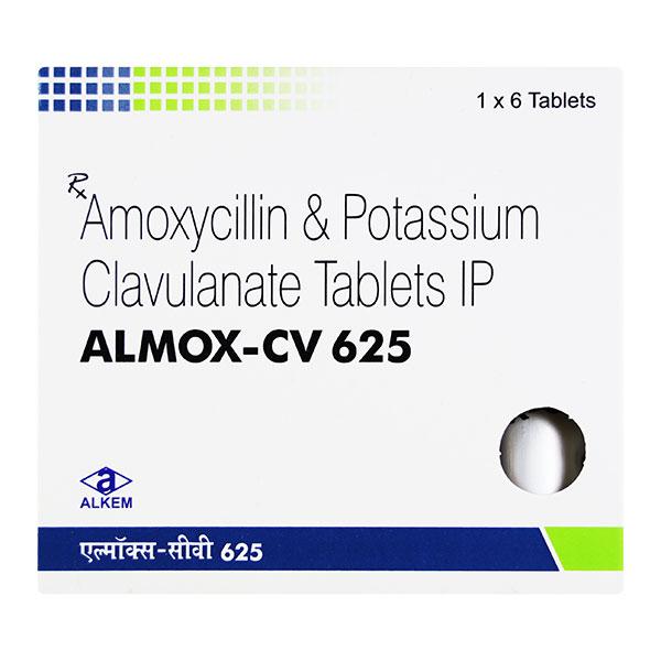 ALMOX CV 625mg Tablet 6's - Bacterial Infections-Pen