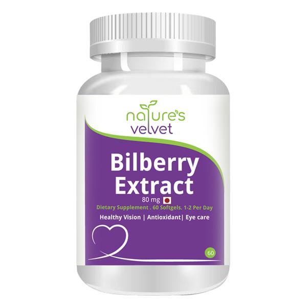 Natures Velvet Bilberry Extract 80 mg Softgel 60's - Speciality Medicines