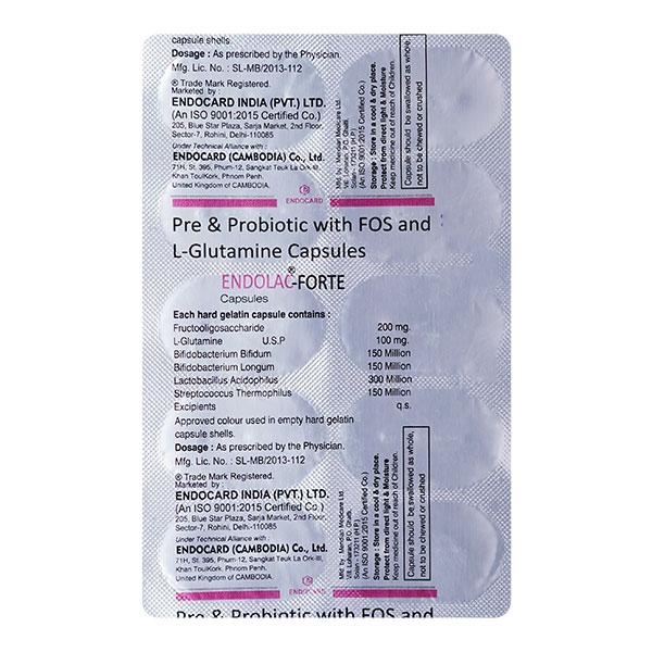 ENDOLAC FORTE Capsule 10's - Diarrhoea-Ant
