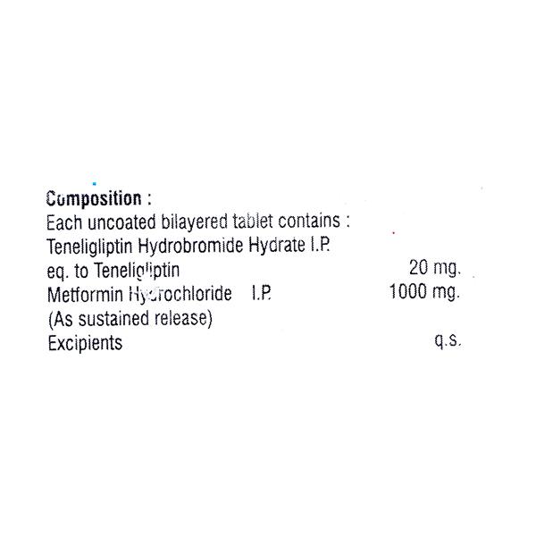 GLIPTEL M 1000mg Tablet 10's - Diabetes-Ant