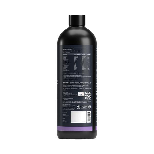 Nutrabay Pro L Carnitine +Vitamin B5 Liquid - Raspberry Blast 450 ml - Amino Acids
