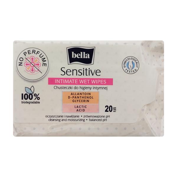 Netmeds | Bella Sensitive Intimate Wet Wipes 20's