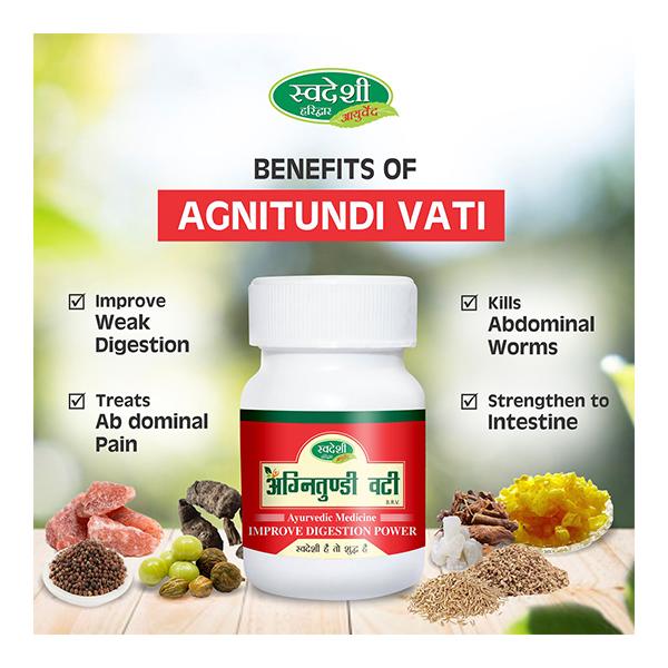 Swadeshi Ayurved Agnitundi Vati Tablet 40's - Digestive Care