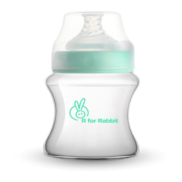 Netmeds | R For Rabbit First Feed Polypropylin Feeding Bottle 150 ml - Sea Green
