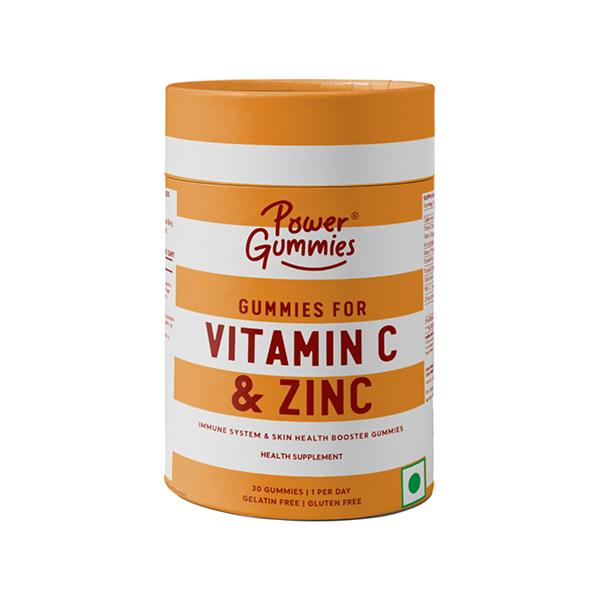 Netmeds | Power Gummies for Vitamin C & Zinc-Boosts Immunity with Orange Flavour-30 Gummies 1's