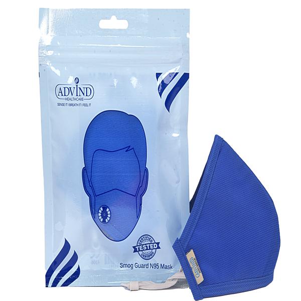 Netmeds | Advind Smog Guard N95 For 3-5 Years Kids Face Mask (XS) - Blue 1's