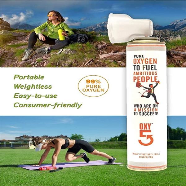 Oxy5 Refillable Portable Oxygen Can 5 Litre - Oxygen Cylinder