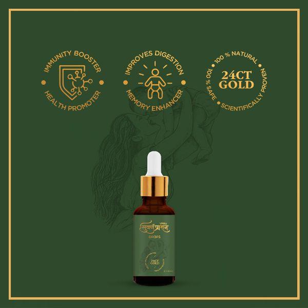 Vasu Ayurveda Suvarnaprashan 24CT Gold Drops for Kids 30 ml - Speciality Medicines