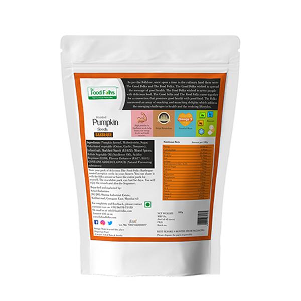 The Food Folks Roasted Pumpkin Seeds - Barbeque 500 gm - Nutritional Bars