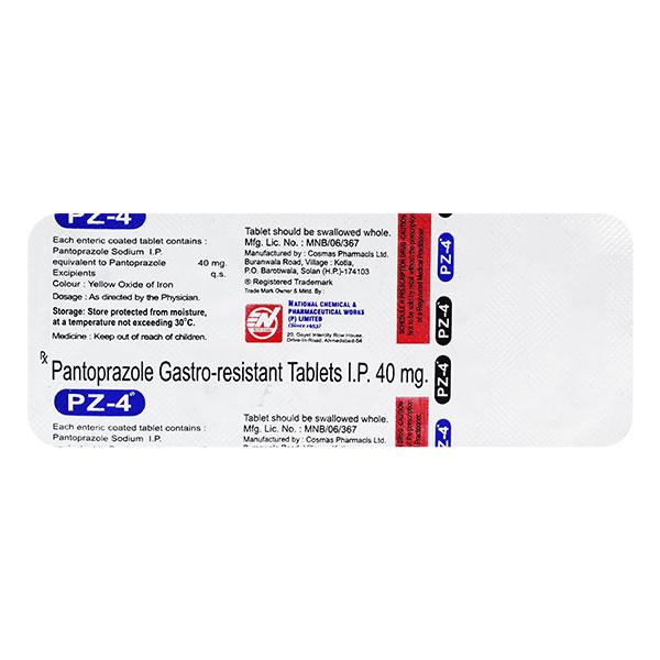 PZ 4 40 Tablet 10's - Ulcer/Reflux/Flatulence-Aaa