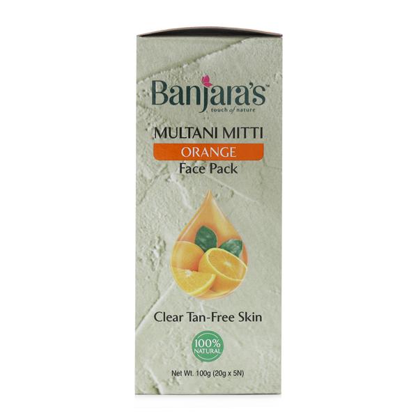 Banjaras Tan Free Multani Mitti Face Pack - Orange 50 gm - Face Packs