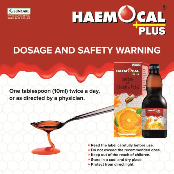 Suncare Haemocal Plus Iron Tonic - Minty Orange 450 ml - Calcium And Minerals