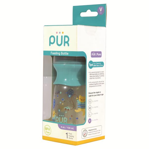 Pur Feeding Bottle - Blue 130 ml - Feeding & Nursing