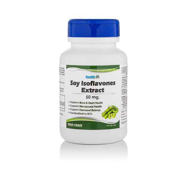 Netmeds | HealthVit Soy Isoflavones Extract 50 mg Capsules 60's