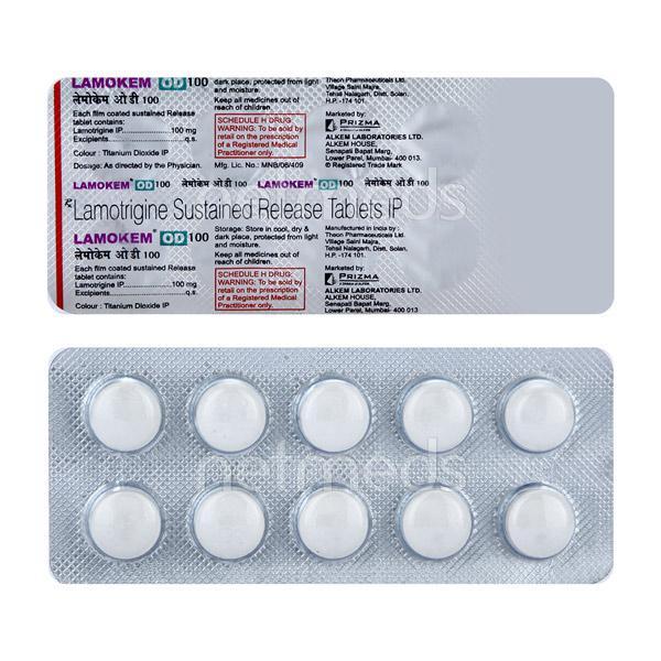 Lamokem OD 100mg Tablet 10'S - Epilepsy/Convulsion-Ant