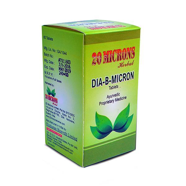 Netmeds | 20 Microns Herbal Dia-B-Micron Tablet 60's