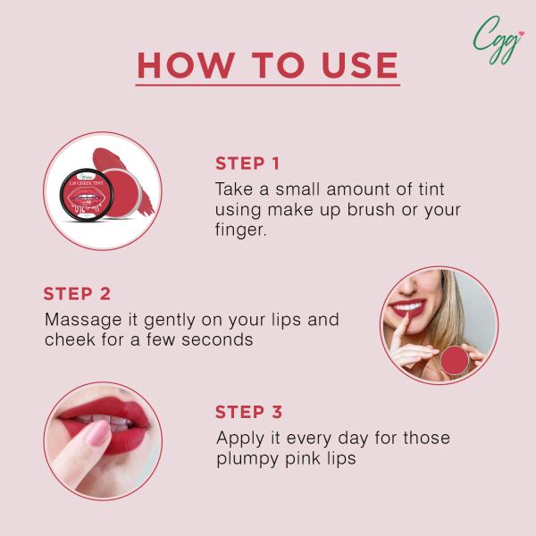 CGG Cosmetics Lip & Cheek Tint Balm SPF 15 - Go Rouge (125) 7 gm - Lip Balms