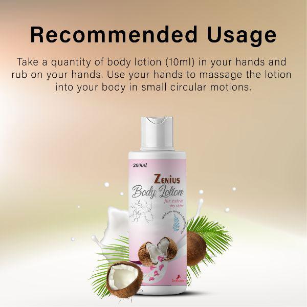Zenius Body Lotion for Extra Dry Skin 200 ml - Personal Care (Ayush)