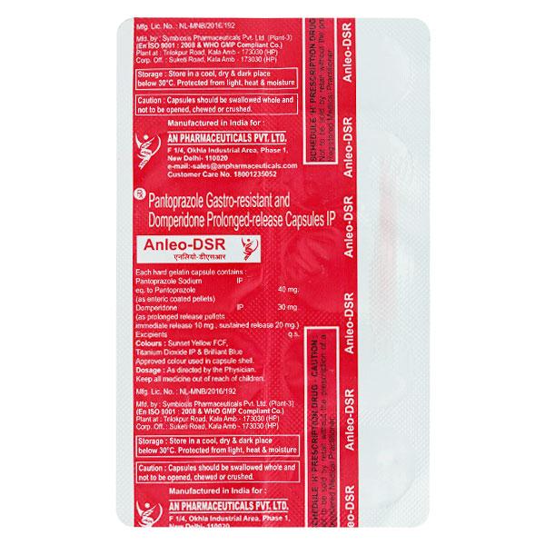 ANLEO DSR Capsule 10's - Ulcer/Reflux/Flatulence-Aaa