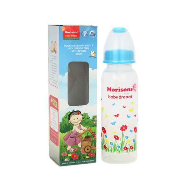 J.L.Morisons Regal Plastic Feeding Bottle with Spoon - BPA Free 250 ml