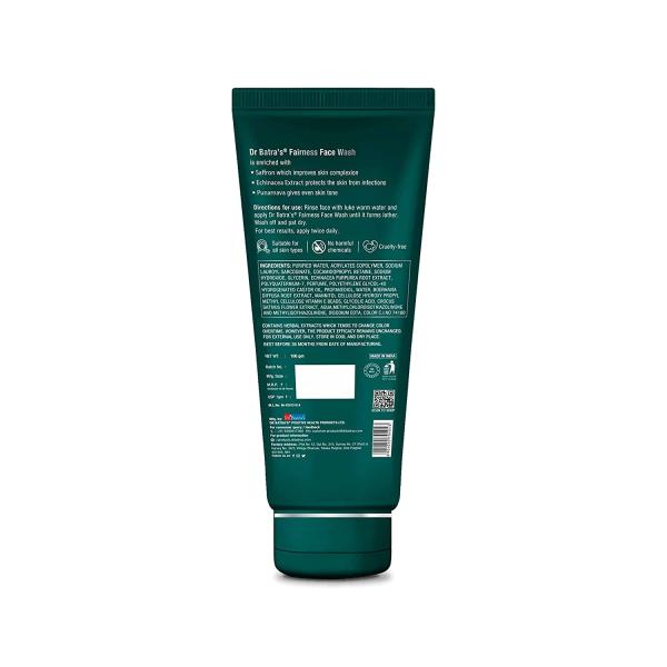 Dr Batra's Fairness Face Wash - Saffron & Echinacea Extract 100 gm - Face Wash & Cleansers