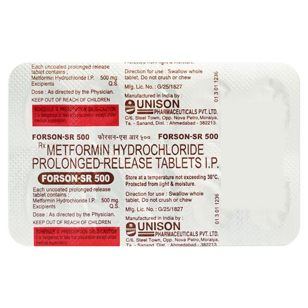 Forson SR 500mg Tablet 10'S