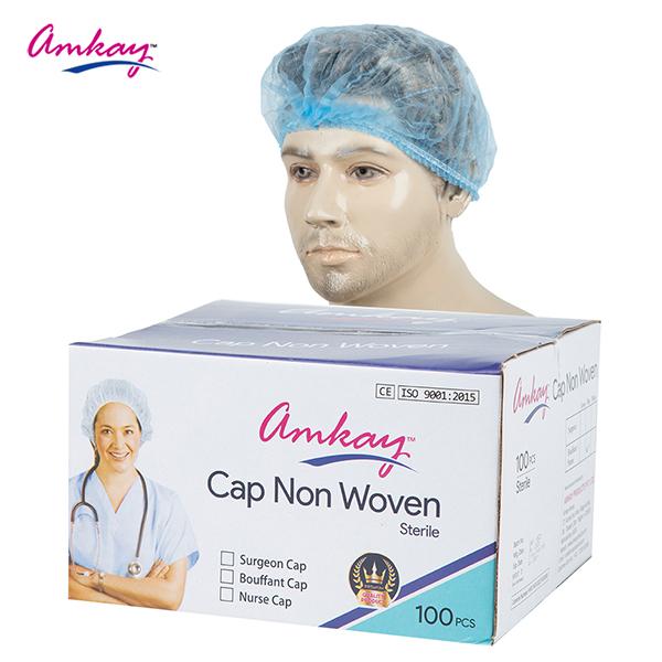 Amkay Cap Non Woven Bouffant Cap 100's - Ppe