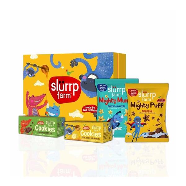 Slurrp Farm Celebration Snack Box - Small (Pack of 4) - Nutritional Bars