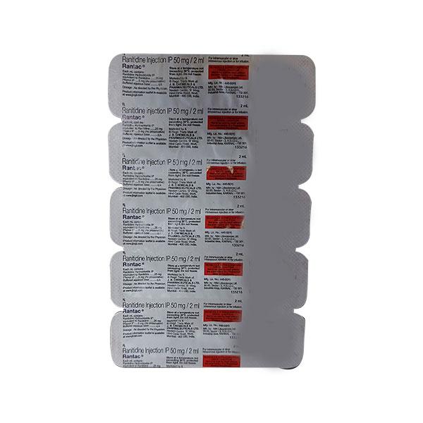 RANTAC Injection 2ml - Ulcer/Reflux/Flatulence-Aaa