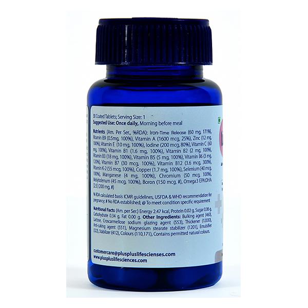 Plus Plus Lifesciences Trimacare 2 Veg Tablet (Morning 30's + Evening 30's) - Nutritional Supplements