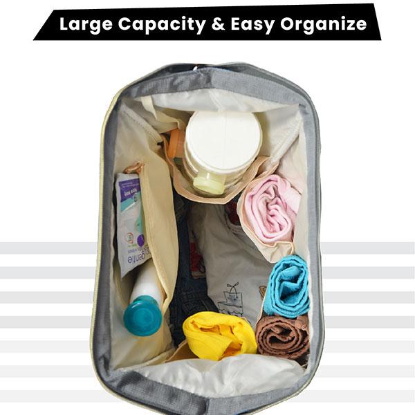 R for Rabbit Caramello Diaper Bag - Black Grey - Diapers & Wipes