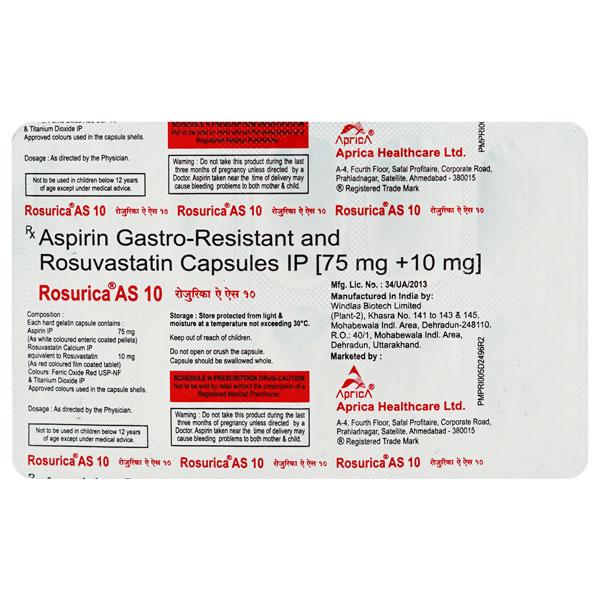 ROSURICA AS 10 Capsule 10's - High Cholesterol-Dys