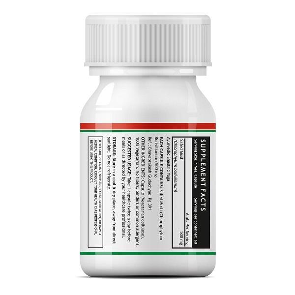 Inlife Safed Musli Extract 500 mg Vegetarian Capsule 60's - Sexual Care
