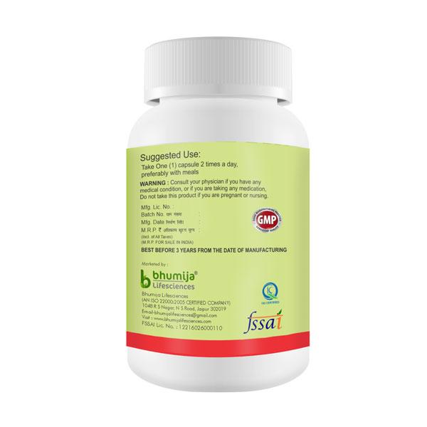 Bhumija Lifesciences Aloe Vera 500 mg Capsule (Pack of 2 x 60's) - Herbal Dietary Supplement