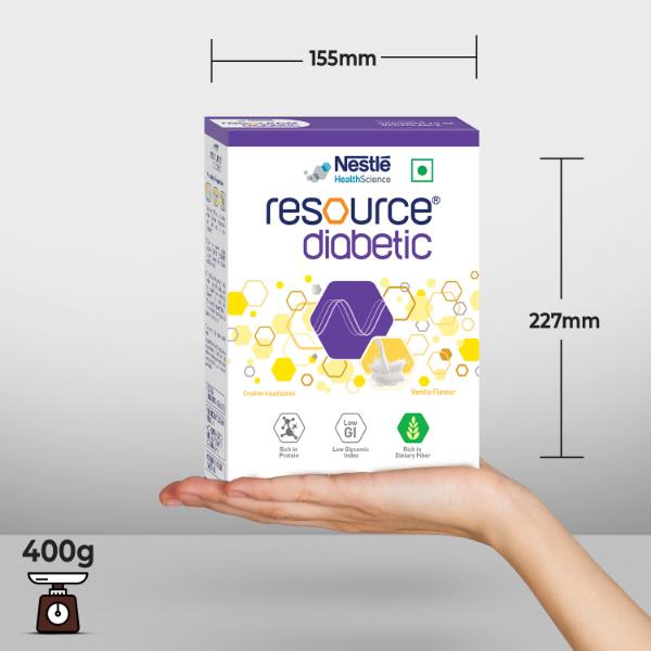 Nestle Resource Diabetic Powder - Vanilla Flavour 400 gm (Pet Jar) - Diabetes (Fitness)